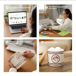 Foto 3 | Máquina De Corte Inteligente Cricut Explore 4 Seashell Con Paquete - Venta Internacional.