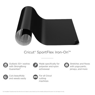 Foto 2 | Vinilo De Transferencia De Calor Cricut Sportflex Para Planchar, Negro, 2 Pies - Venta Internacional.