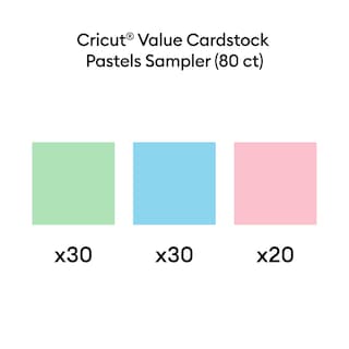 Foto 2 | Sampler Cricut Value Pastels De Cartulina, 80 Hojas, 21,6 X 27,9 Cm - Venta Internacional.