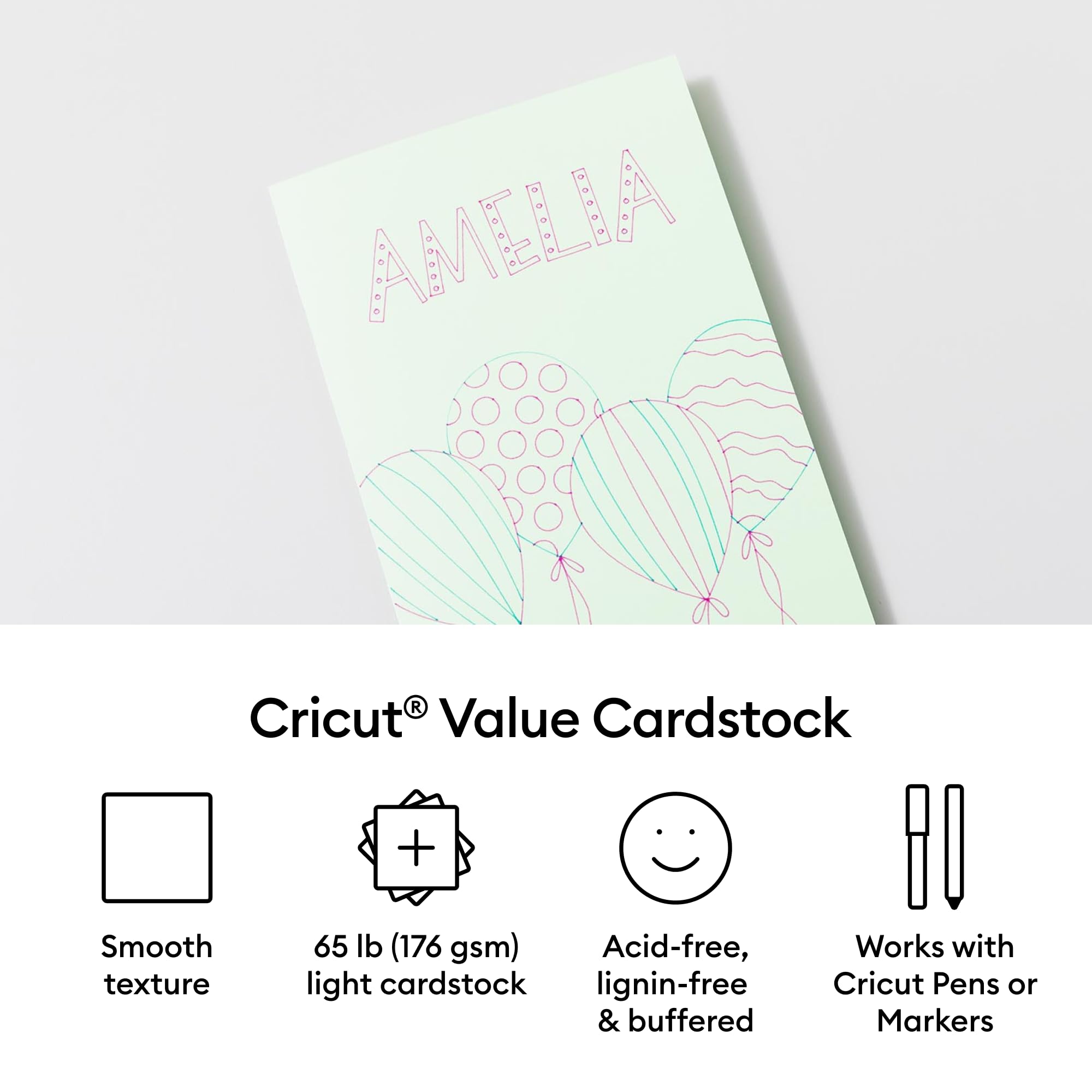 Foto 3 | Sampler Cricut Value Pastels De Cartulina, 80 Hojas, 21,6 X 27,9 Cm - Venta Internacional.