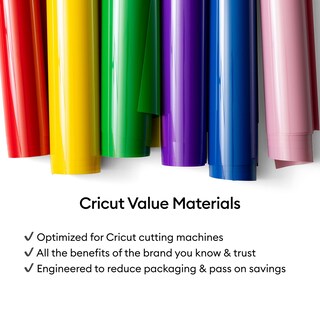 Foto 7 | Vinilo De Transferencia De Calor Cricut Value Iron Sobre Blanco De 30,5 Cm X 3 M - Venta Internacional.