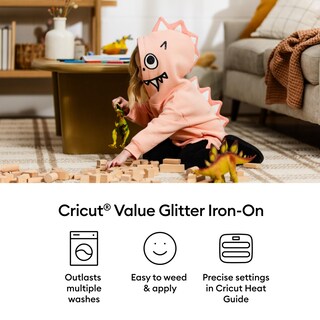 Foto 3 | Vinilo De Transferencia De Calor Cricut Value Con Purpurina Sobre Plancha Negra - Venta Internacional.