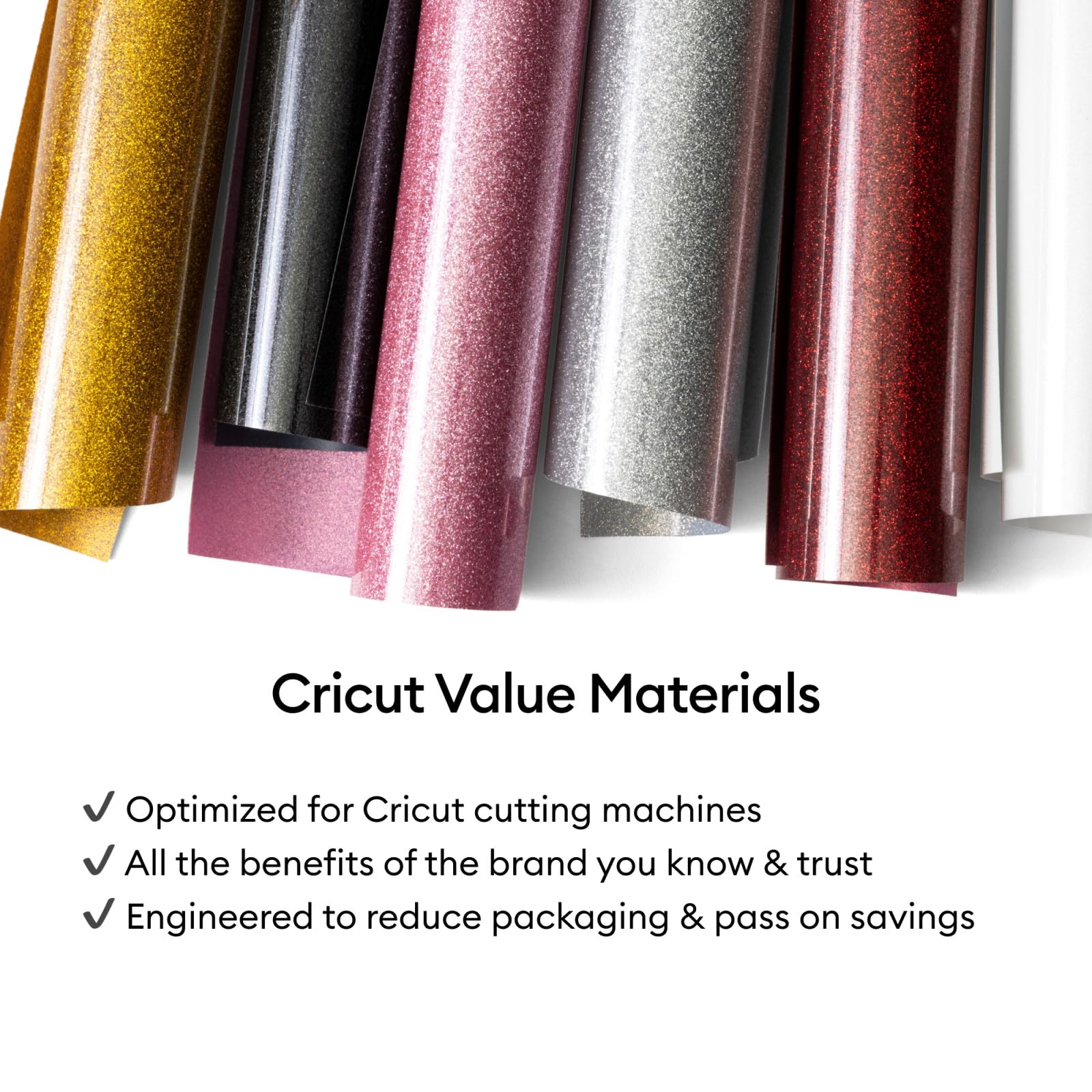 Foto 7 | Vinilo De Transferencia De Calor Cricut Value Con Purpurina Sobre Plancha Negra - Venta Internacional.
