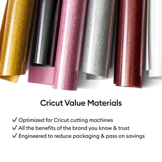 Foto 7 | Vinilo De Transferencia De Calor Cricut Value Con Purpurina Sobre Plancha Negra - Venta Internacional.