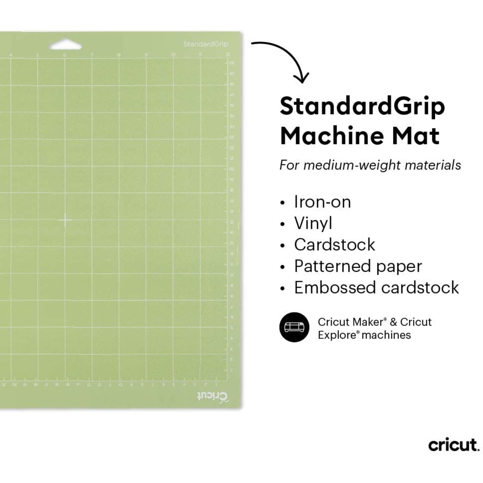 Foto 2 | Alfombrilla De Corte Cricut Standard Grip 30 X 30 Cm Para Explore Machine - Venta Internacional.
