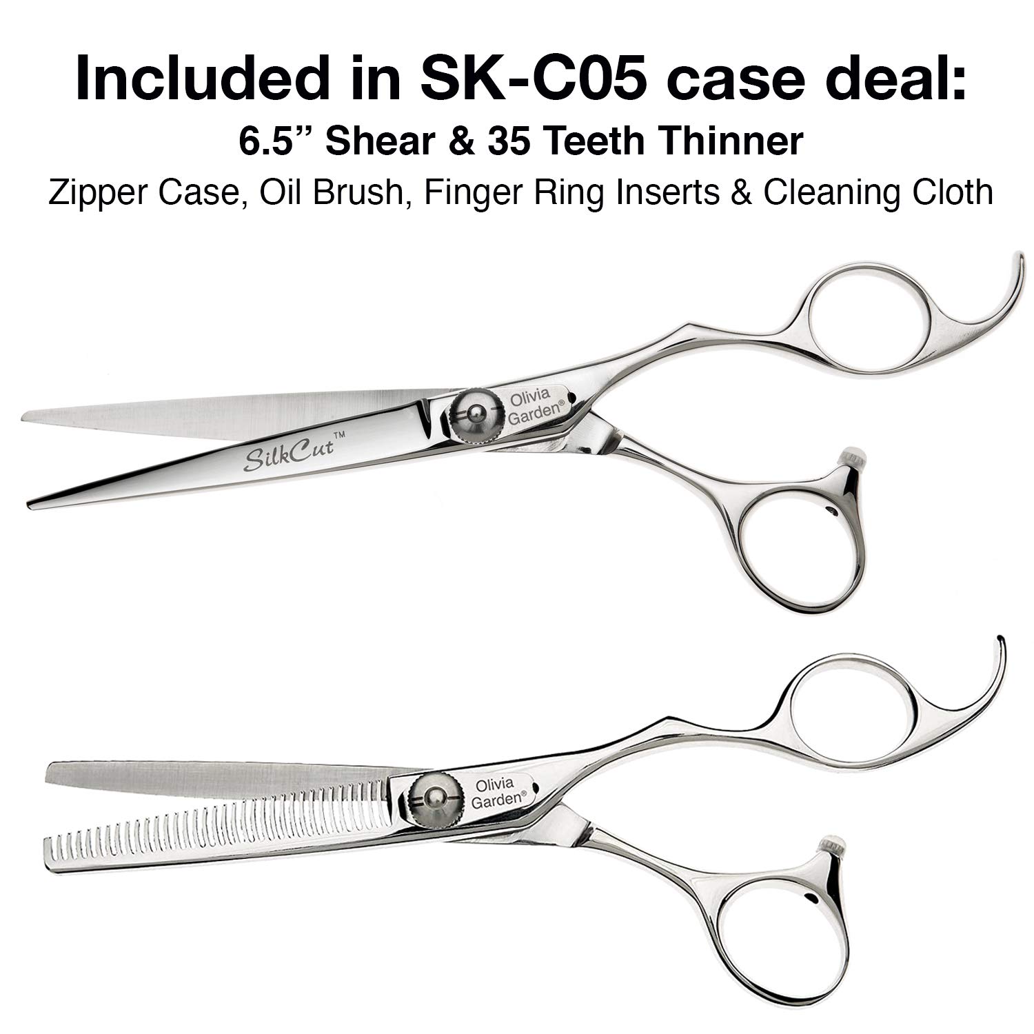 Foto 2 | Shear Case + Shear + Thinner Olivia Garden Silkcut, 6.5 Pulgadas - Venta Internacional.