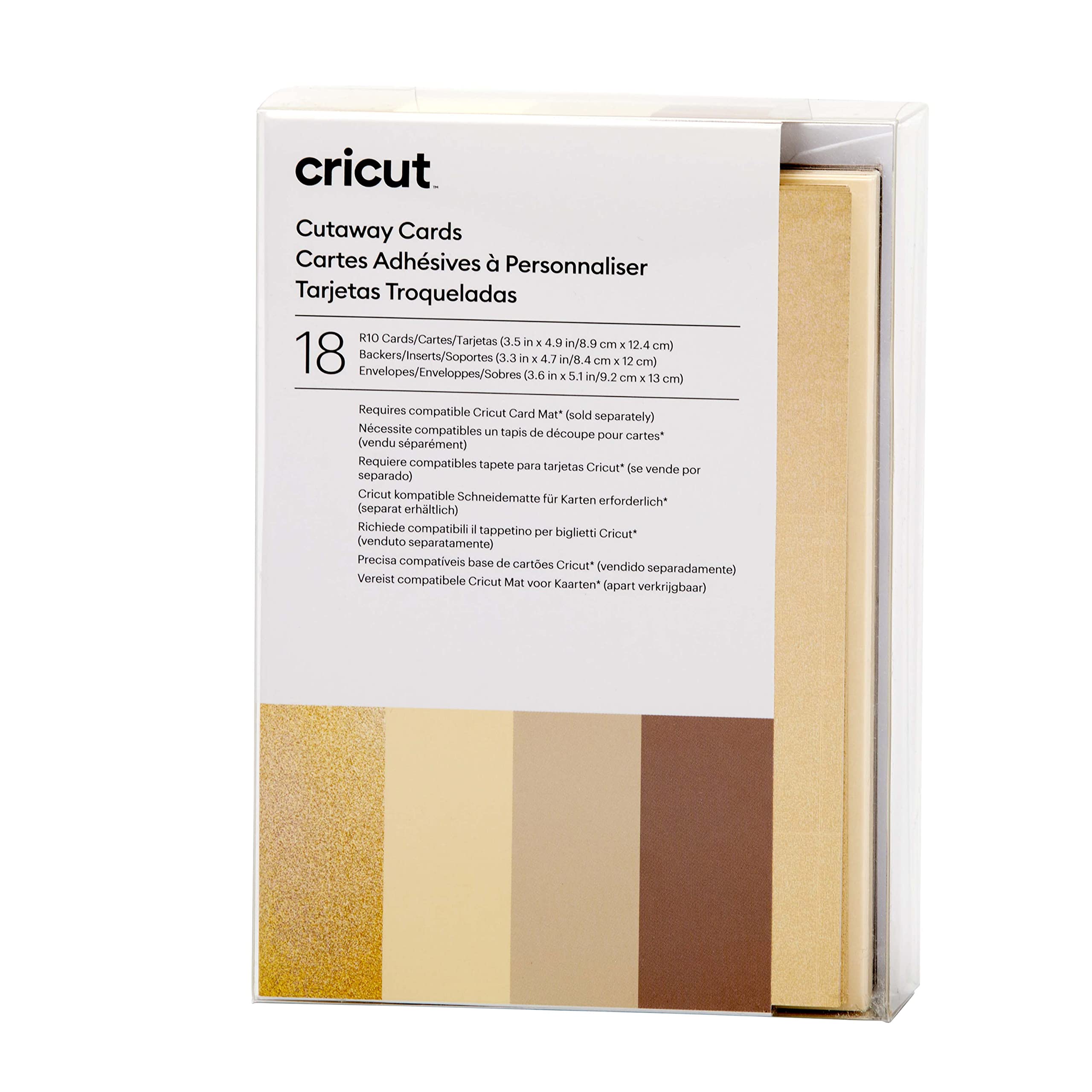 Foto 1 | Juego De Cartas Cricut Cutaway Cards Neutrals Sampler R10 (18 Unidades) - Venta Internacional.