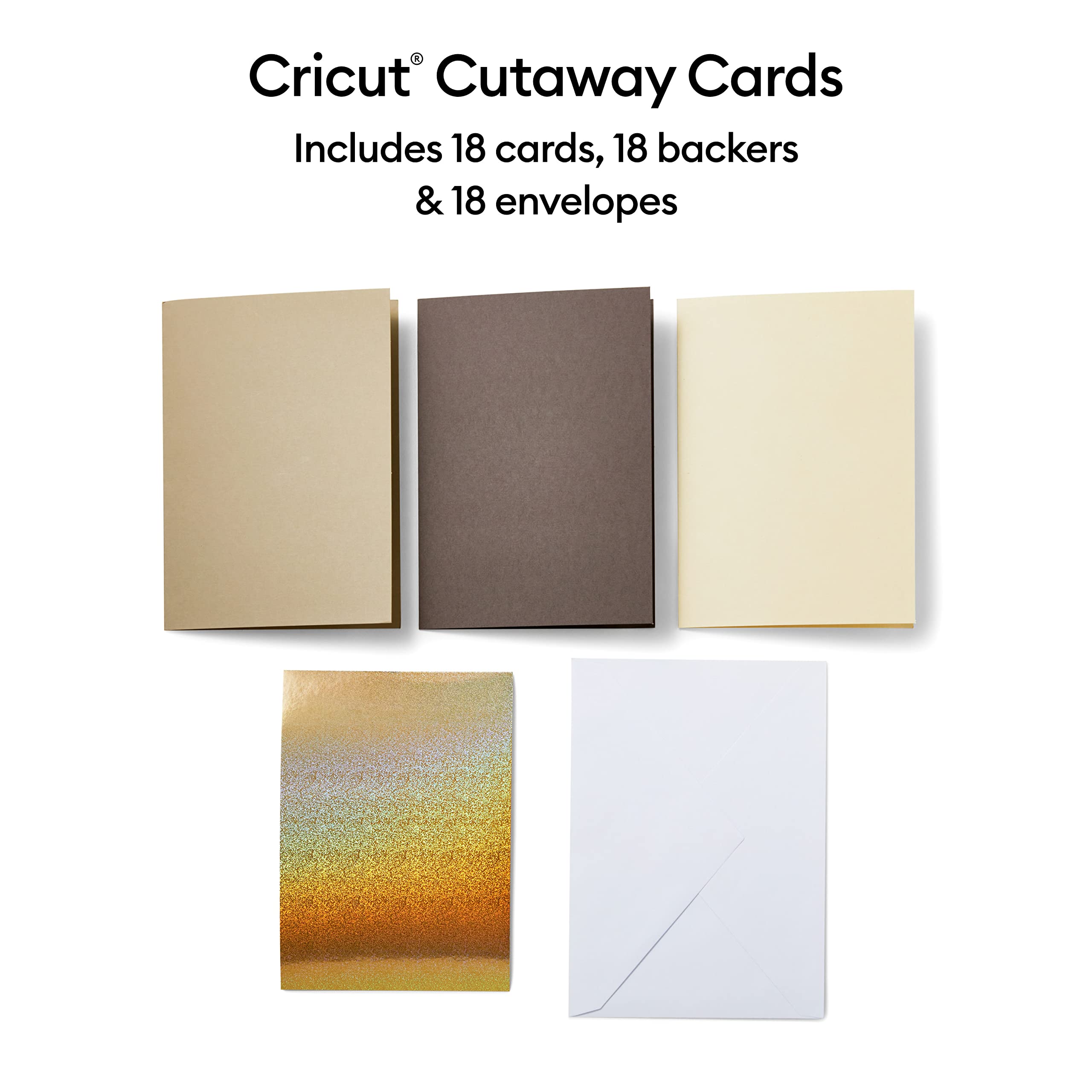 Foto 3 pulgar | Juego De Cartas Cricut Cutaway Cards Neutrals Sampler R10 (18 Unidades) - Venta Internacional.