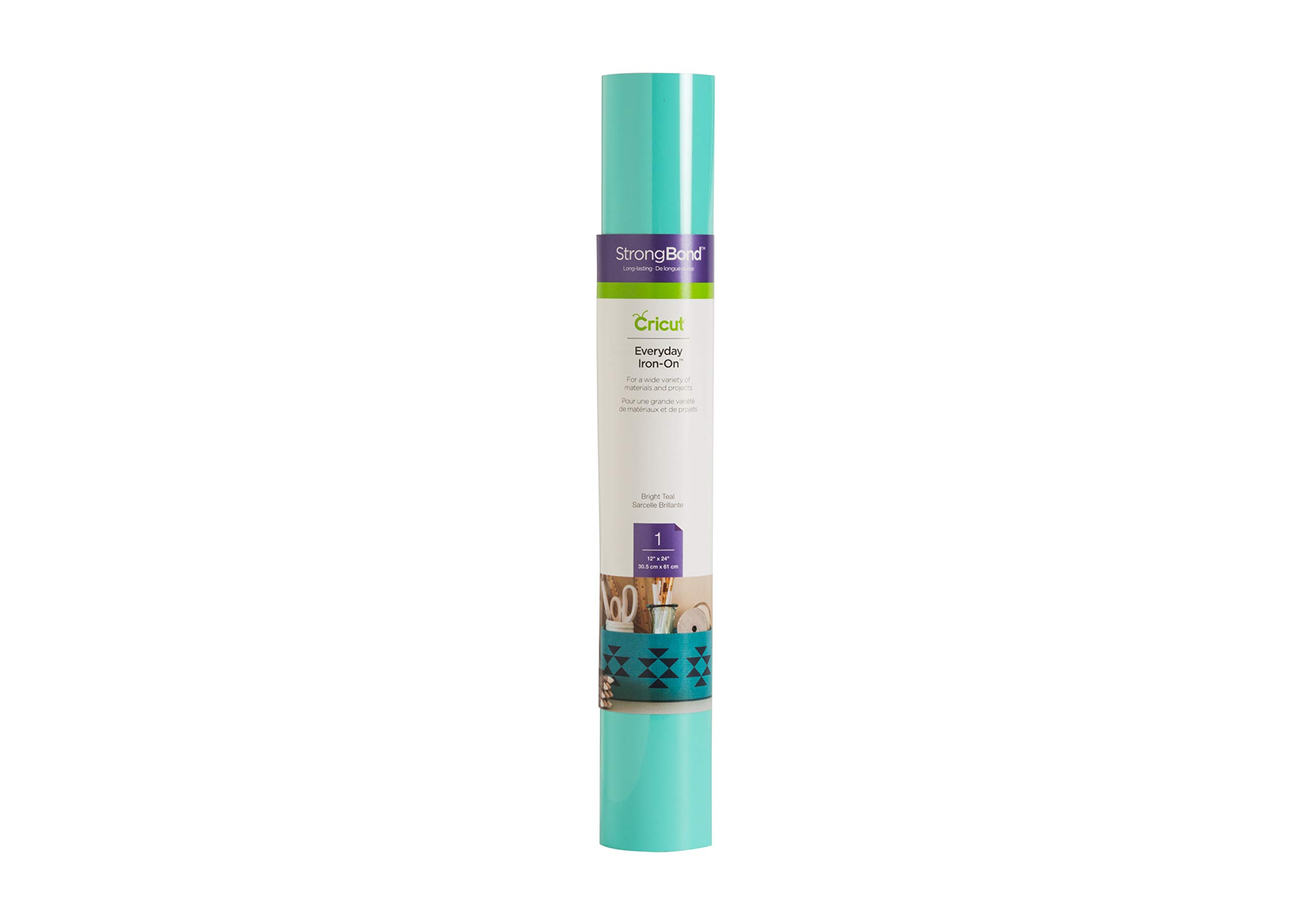 Foto 2 pulgar | Rollo Iron On Vinyl Cricut Everyday, Color Verde Azulado Brillante De 2 Pies (60 X 60 Cm) - Venta Internacional.