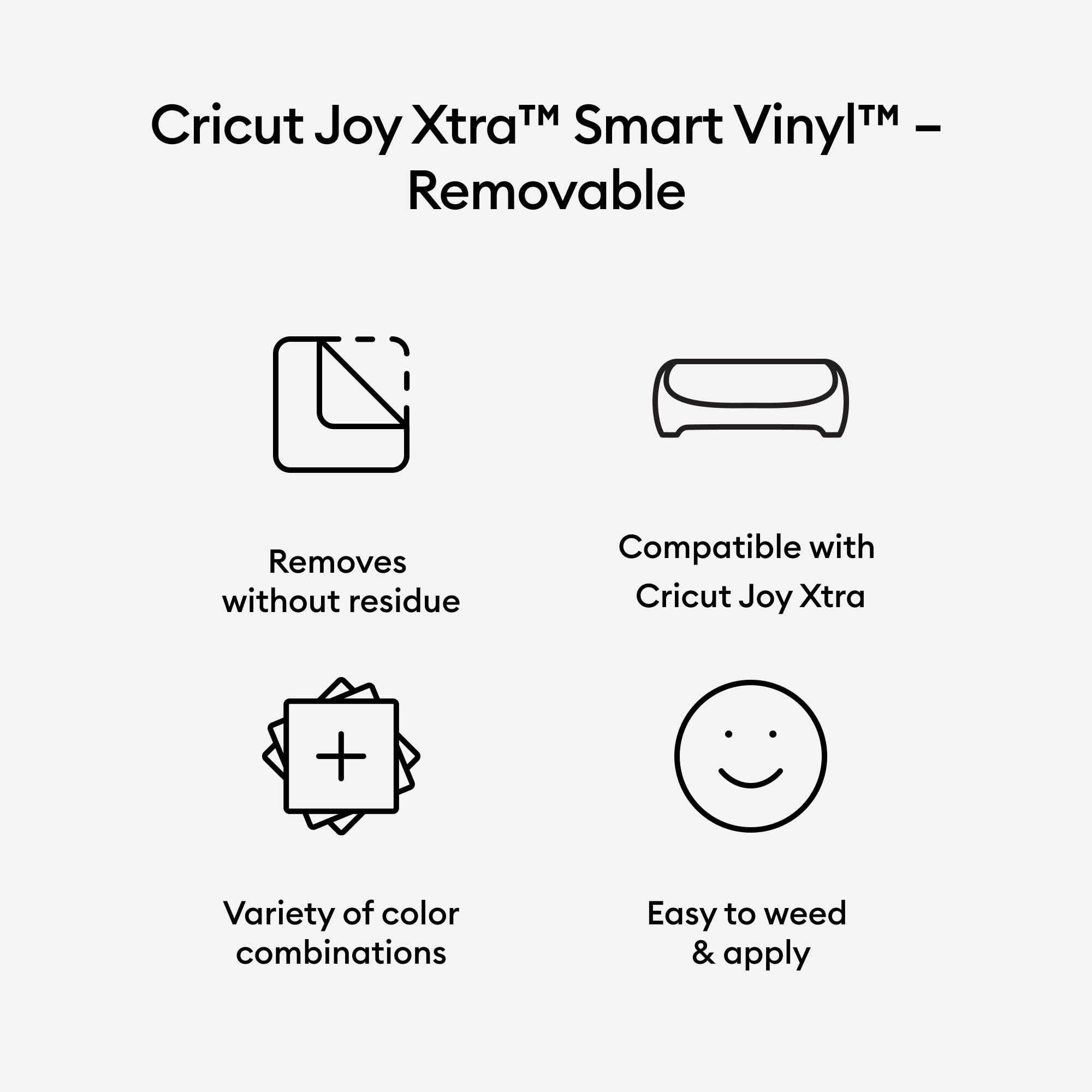 Foto 4 pulgar | Vinilo Cricut Joy Xtra Extraíble, Negro Inteligente, 24,1 Cm X 91,4 Cm - Venta Internacional.