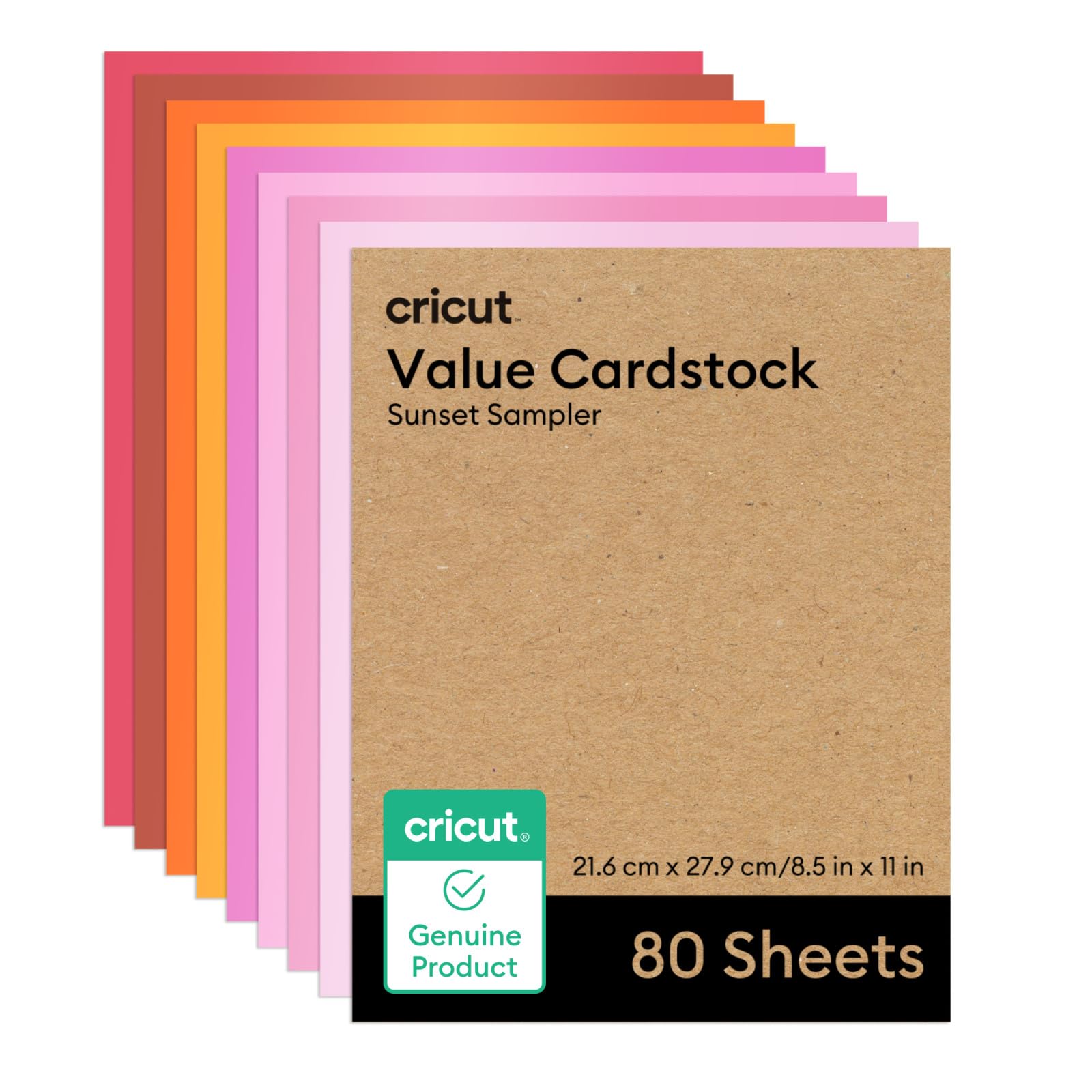 Foto 2 pulgar | Cartulina Cricut Value Sunset Sampler, 80 Hojas - Venta Internacional.