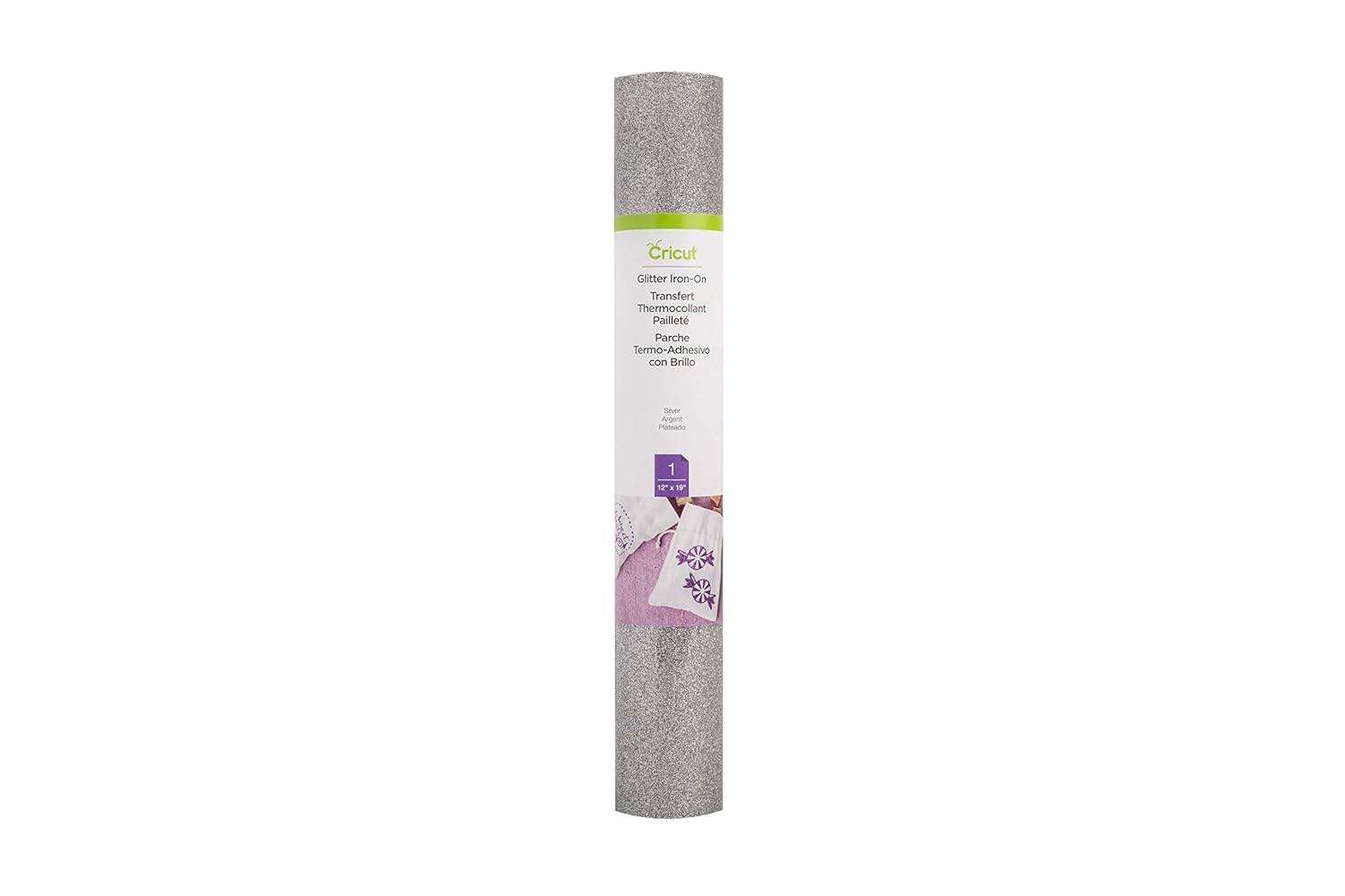 Foto 2 pulgar | Iron On Glitter Cricut Silver Rollo Htv De 12 X 19 Pulgadas - Venta Internacional.