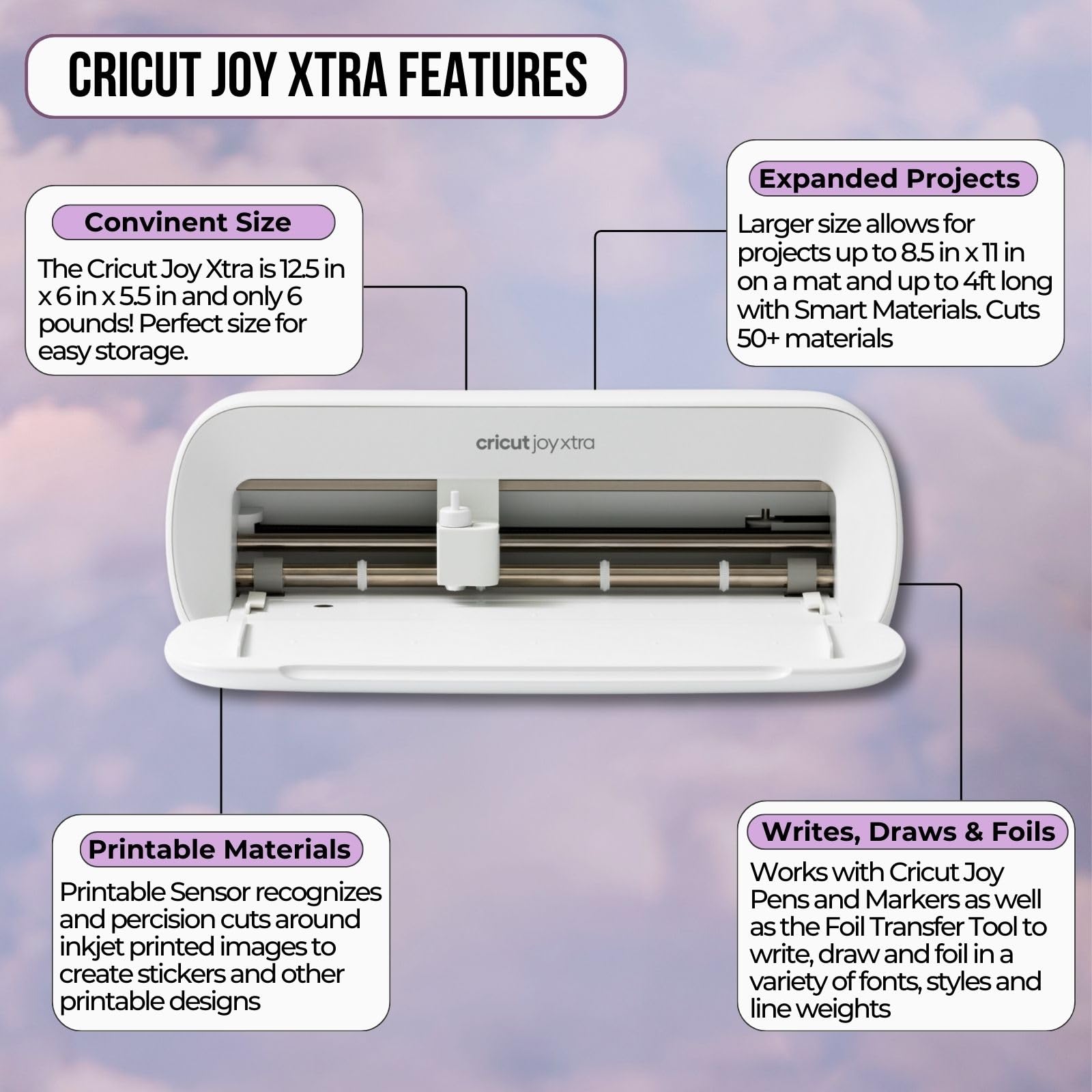 Foto 2 | Máquina De Corte Cricut Joy Xtra Con Papel Adhesivo Imprimible - Venta Internacional.