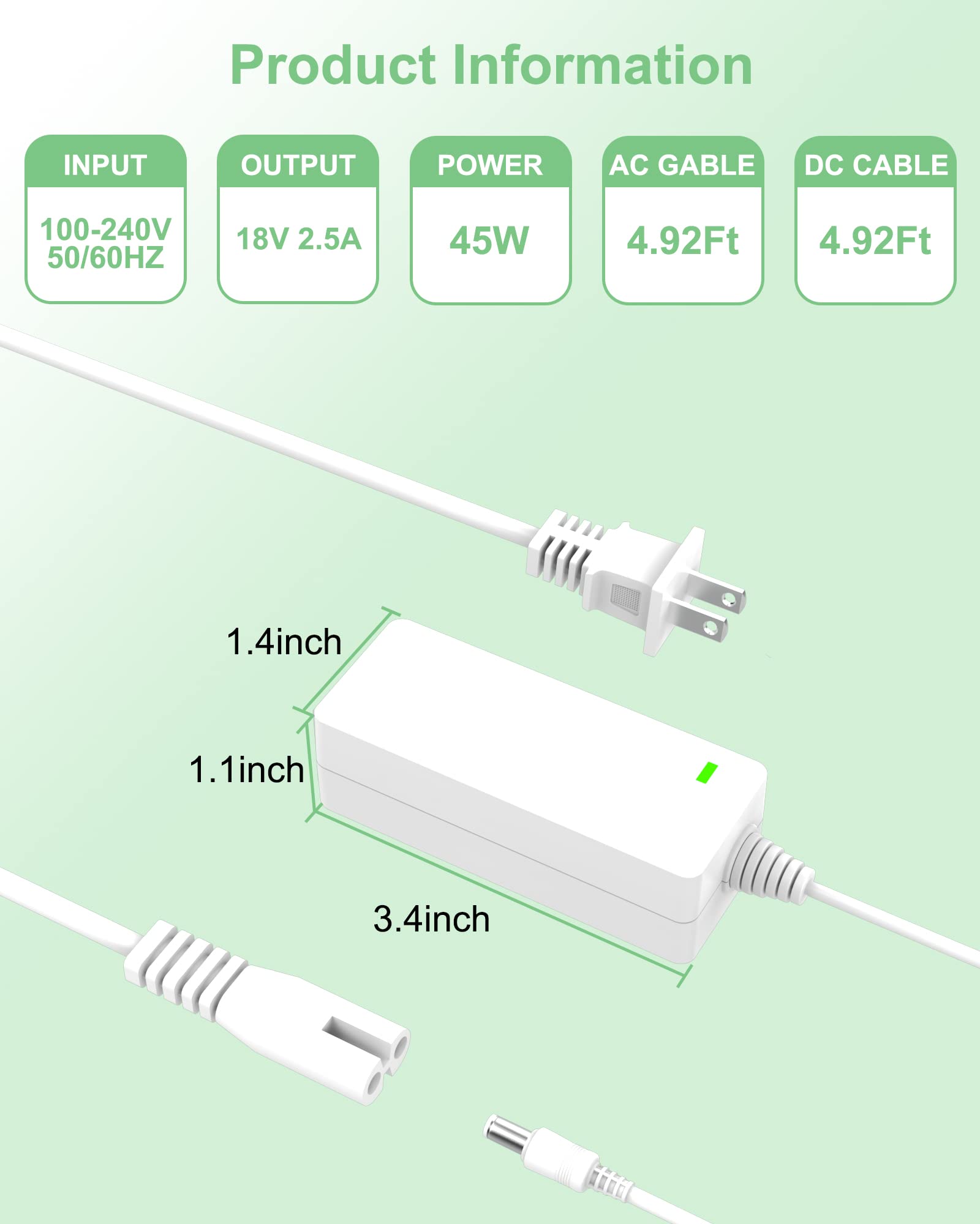 Foto 5 | Reemplazo Del Cable De Alimentación Para Máquinas De Corte Cricut De 18 V - Venta Internacional.