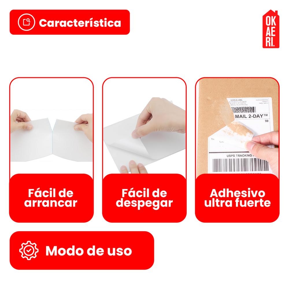 Foto 4 pulgar | Etiqueta Térmica Adhesiva 10x15cm CURSOR 1000 Pzs Blanco