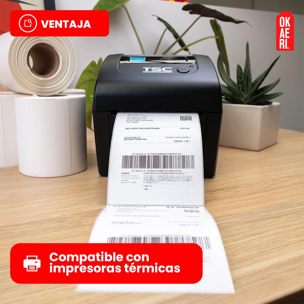 Foto 5 pulgar | Etiqueta Térmica Adhesiva 10x15cm CURSOR 1000 Pzs Blanco