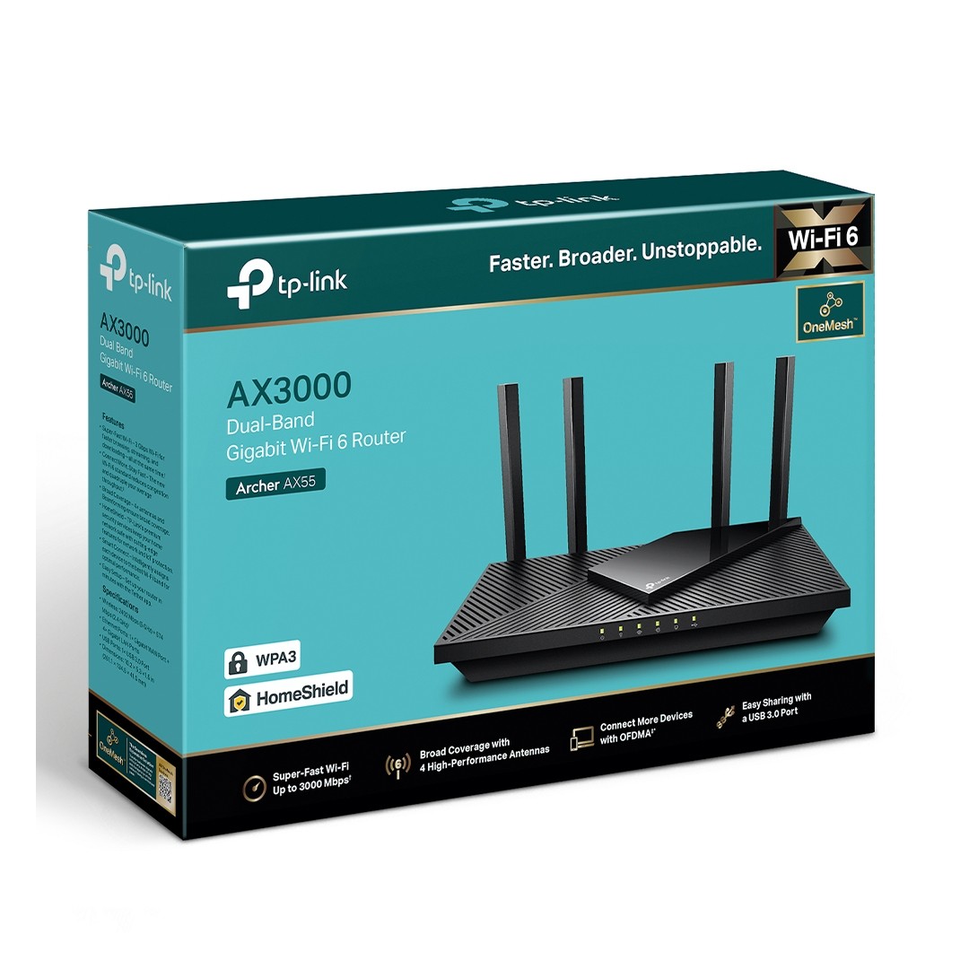 Foto 4 pulgar | Router Ax3000 Gigabit Wi-fi 6 Doble Banda Archer Ax55 Negro