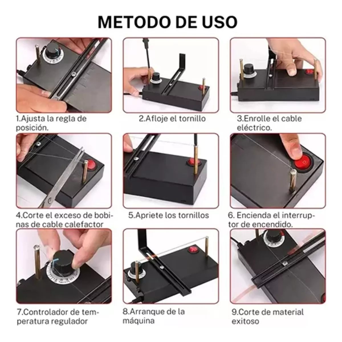 Foto 4 pulgar | Herramienta Para Cortar Listones, Corte A Máquina Térmica Eo Safe Imports Esi-17138 Negro