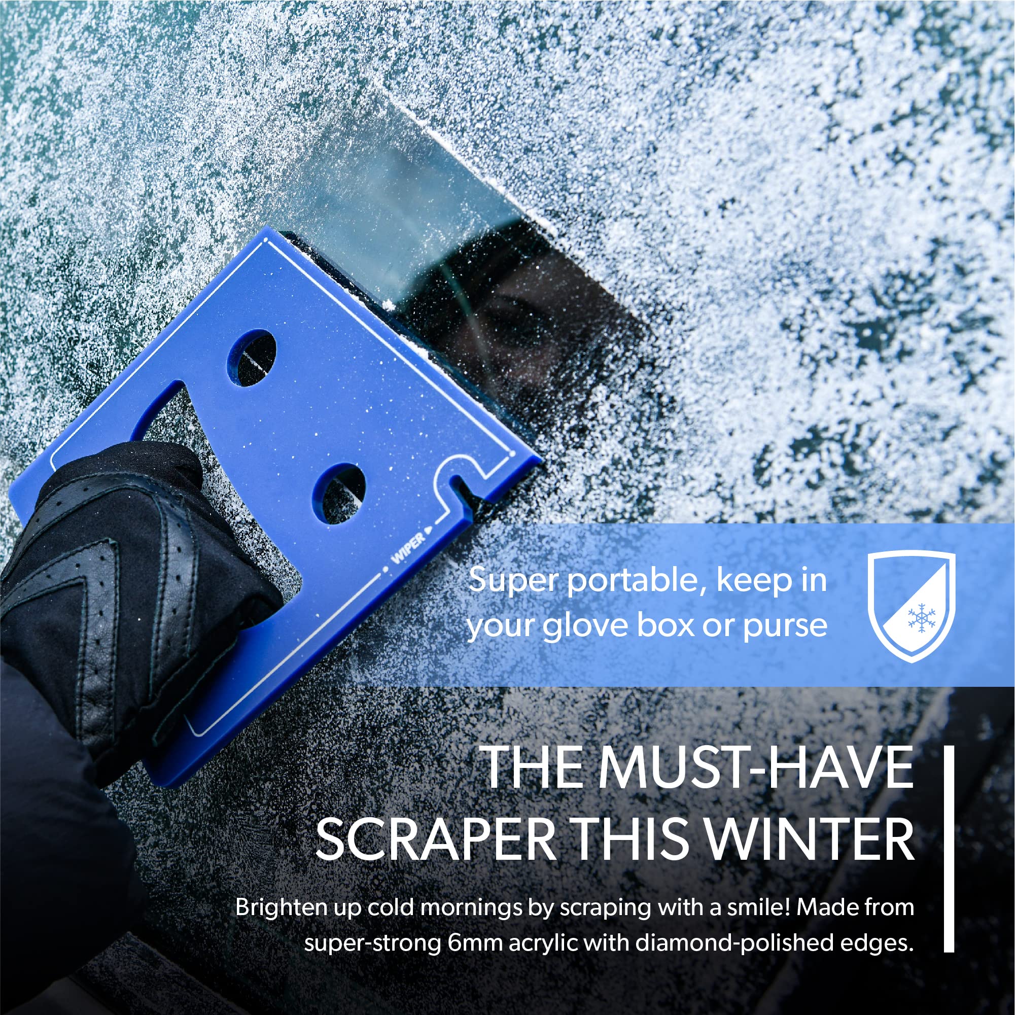 Foto 4 pulgar | Rascador De Hielo Para Coche Frostguard Scrape Buddy Blue Frost - Venta Internacional.