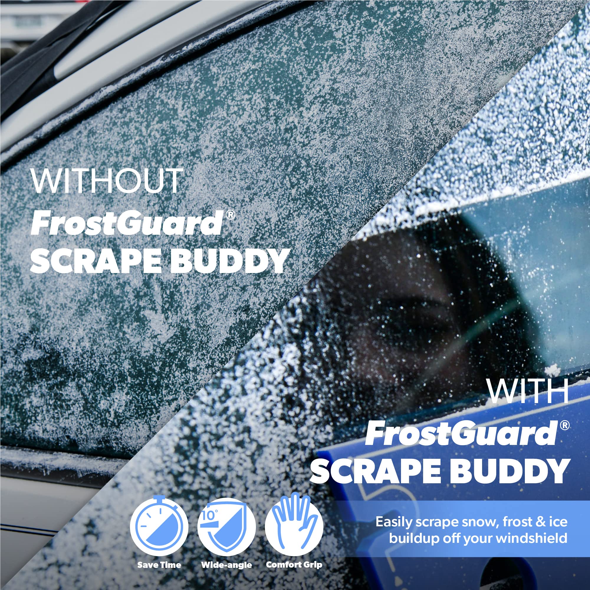 Foto 4 | Rascador De Hielo Para Coche Frostguard Scrape Buddy Blue Frost - Venta Internacional.