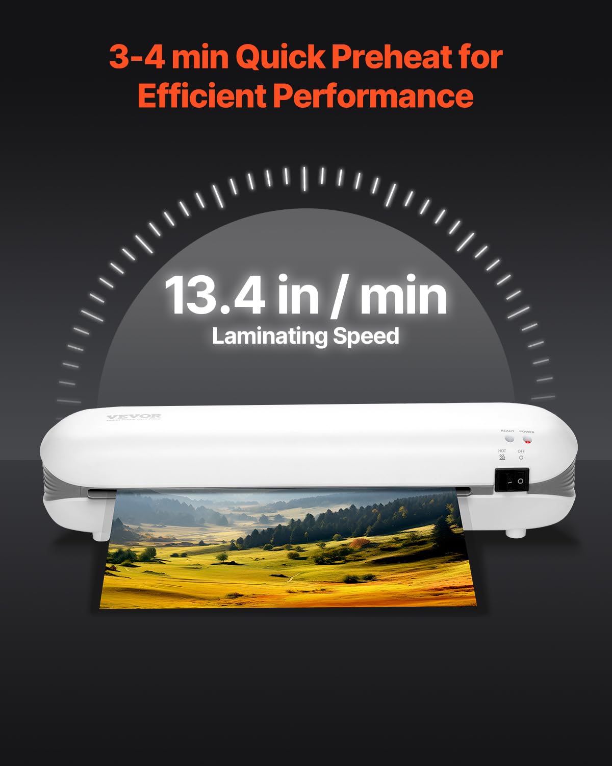Foto 5 pulgar | Laminadora Térmica Vevor Para Papel A4 De 3 A 5 Mm De Grosor, Color Blanco - Venta Internacional.