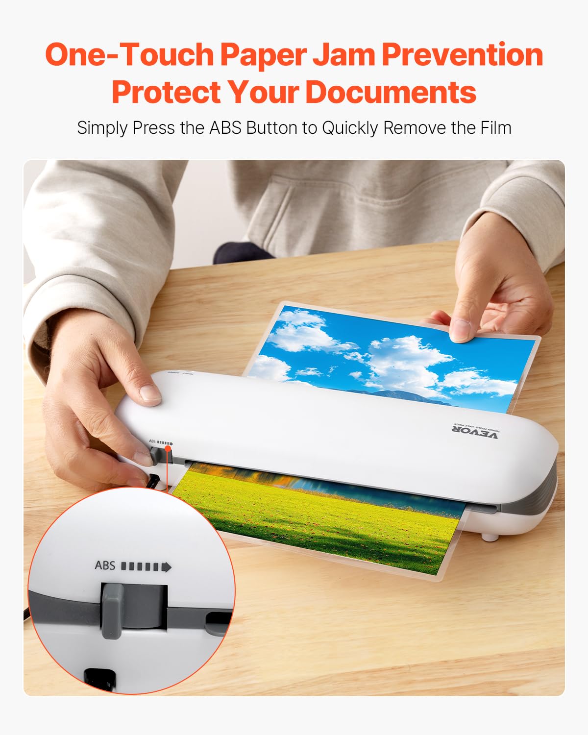 Foto 5 | Laminadora Térmica Vevor Para Papel A4 De 3 A 5 Mm De Grosor, Color Blanco - Venta Internacional.