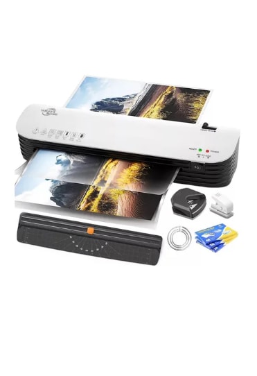 Laminadora Enmicadora Sl299 9 Pulgadas Frío/calor Con 300 Hojas De Micas Y Cortador De Papel Para Tamaño A4