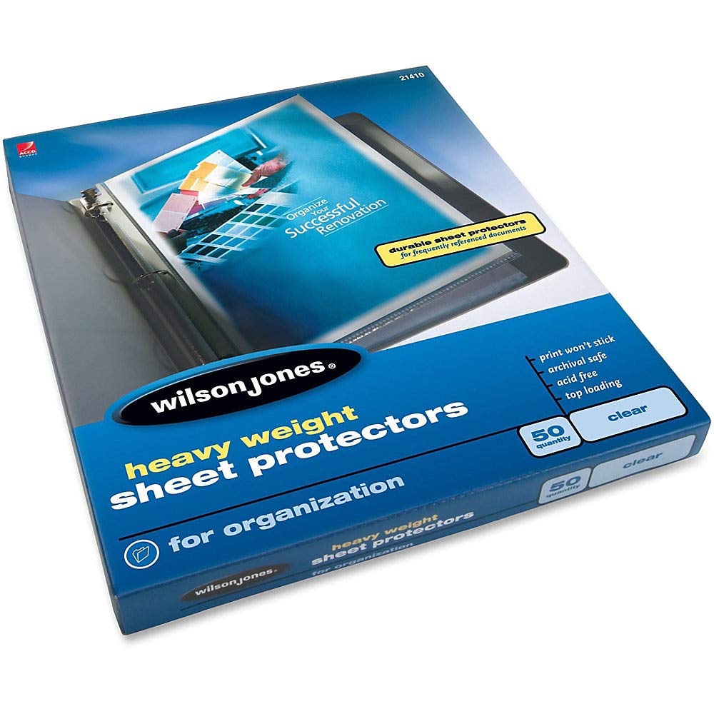Foto 3 pulgar | Protectores De Sábanas Wilson Jones Heavy Weight, 50 Hojas - Venta Internacional.