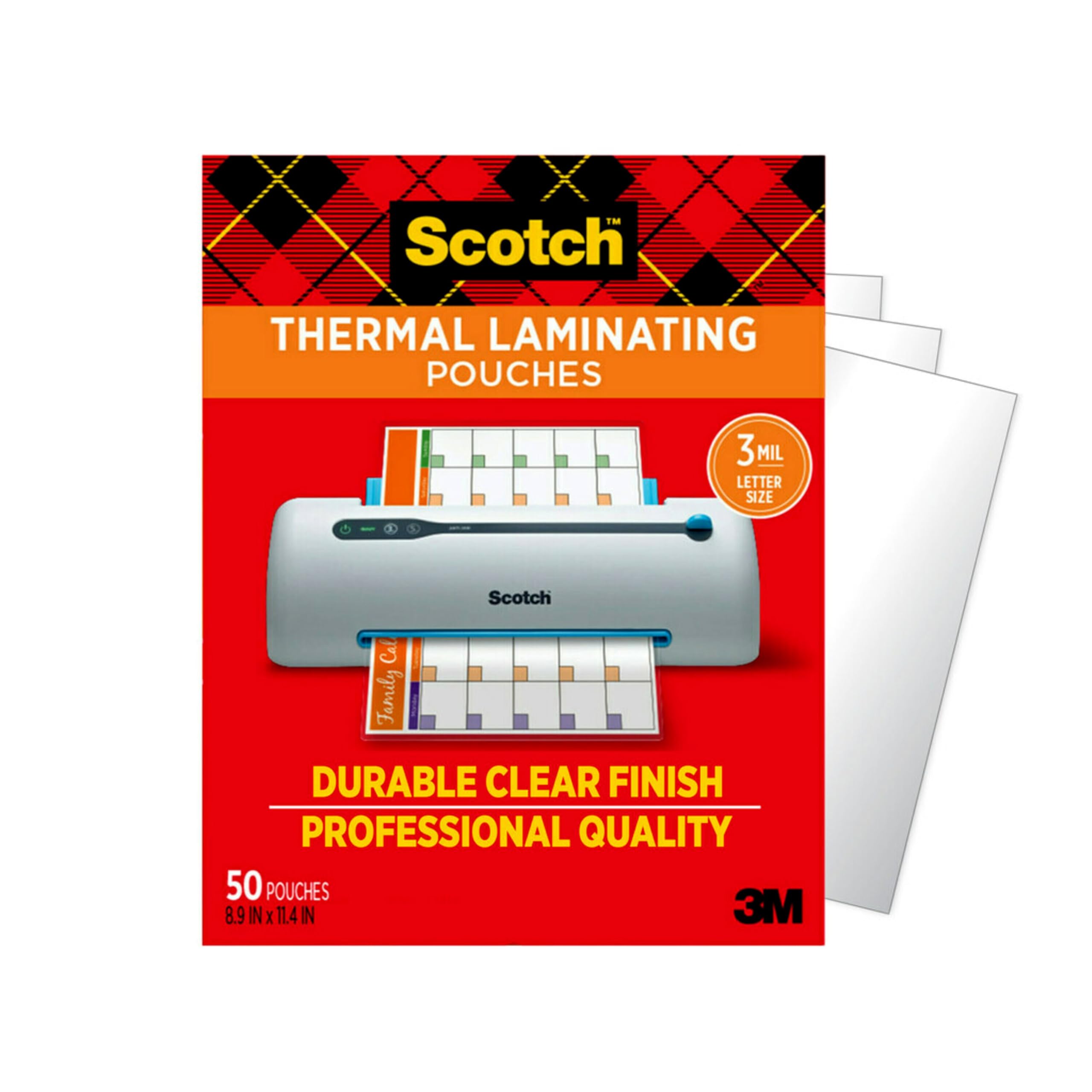 Bolsas De Laminación Térmica Scotch, 50 Unidades, Transparentes, 3 Mil - Venta Internacional.