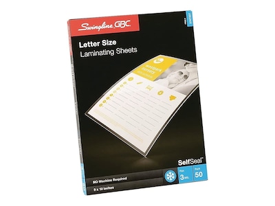 Foto 3 | Láminas Laminadoras Gbc Swingline Autoadhesivas, 3 Mil, Paquete De 50 - Venta Internacional.