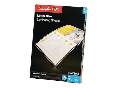 Foto 5 | Láminas Laminadoras Gbc Swingline Autoadhesivas, 3 Mil, Paquete De 50 - Venta Internacional.