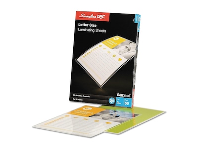 Foto 6 | Láminas Laminadoras Gbc Swingline Autoadhesivas, 3 Mil, Paquete De 50 - Venta Internacional.