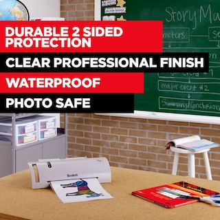 Foto 2 | Bolsas De Laminación Térmica Scotch Dry Erase, Paquete De 50 - Venta Internacional.