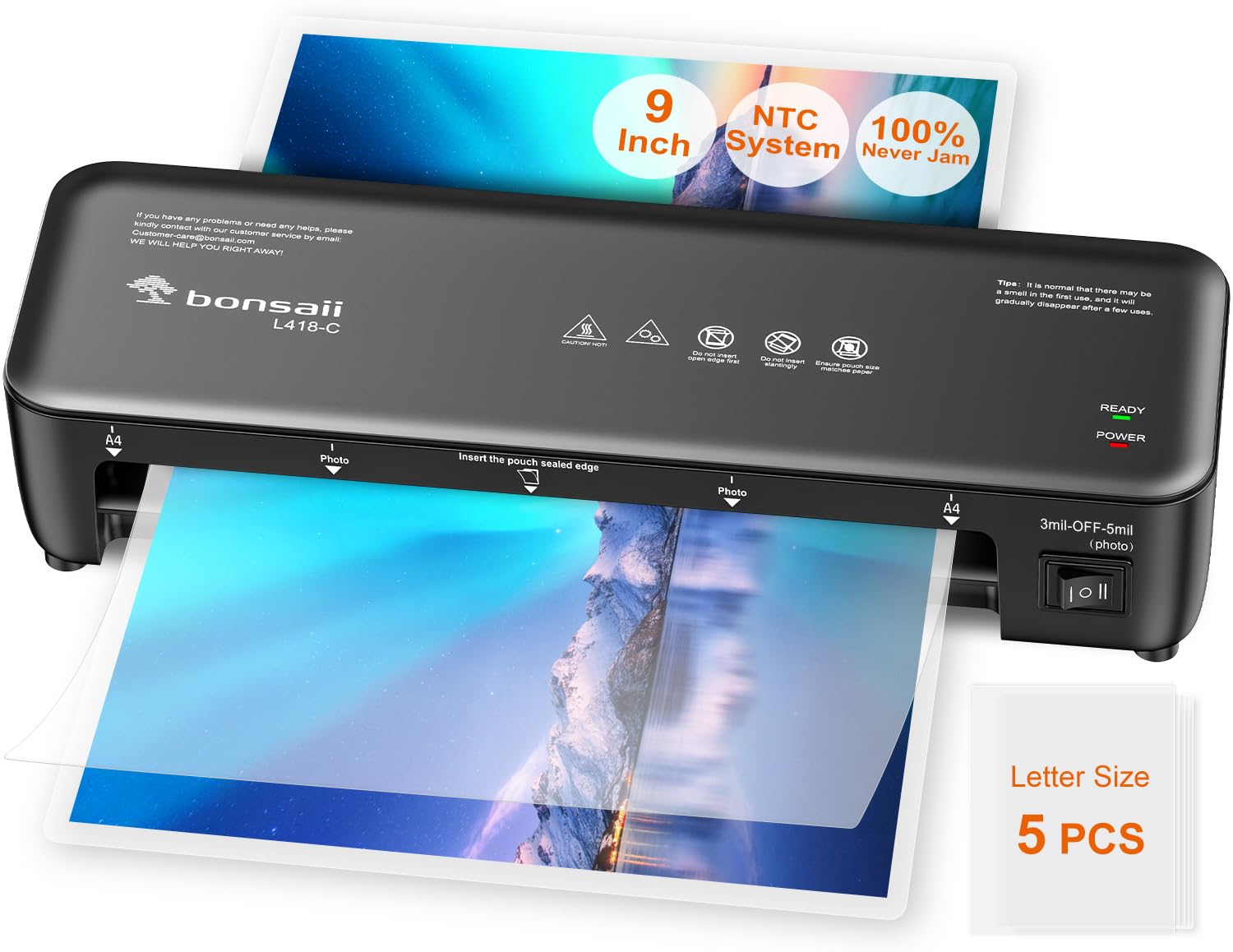 Foto 1 | Laminador Térmico Laminator Bonsaii A4 De 23 Cm Con Never Jam - Venta Internacional.