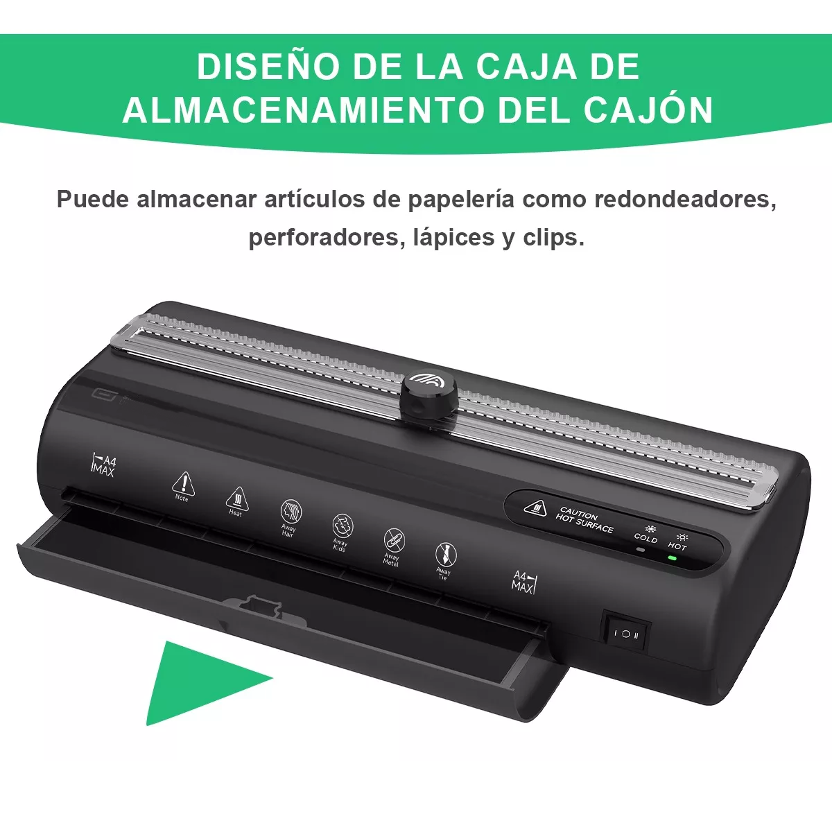 Foto 3 pulgar | Laminadora Enmicadora Térmica Frio Con Cortadora 5 En 1 Eo Safe Imports Esi-14610 Negro
