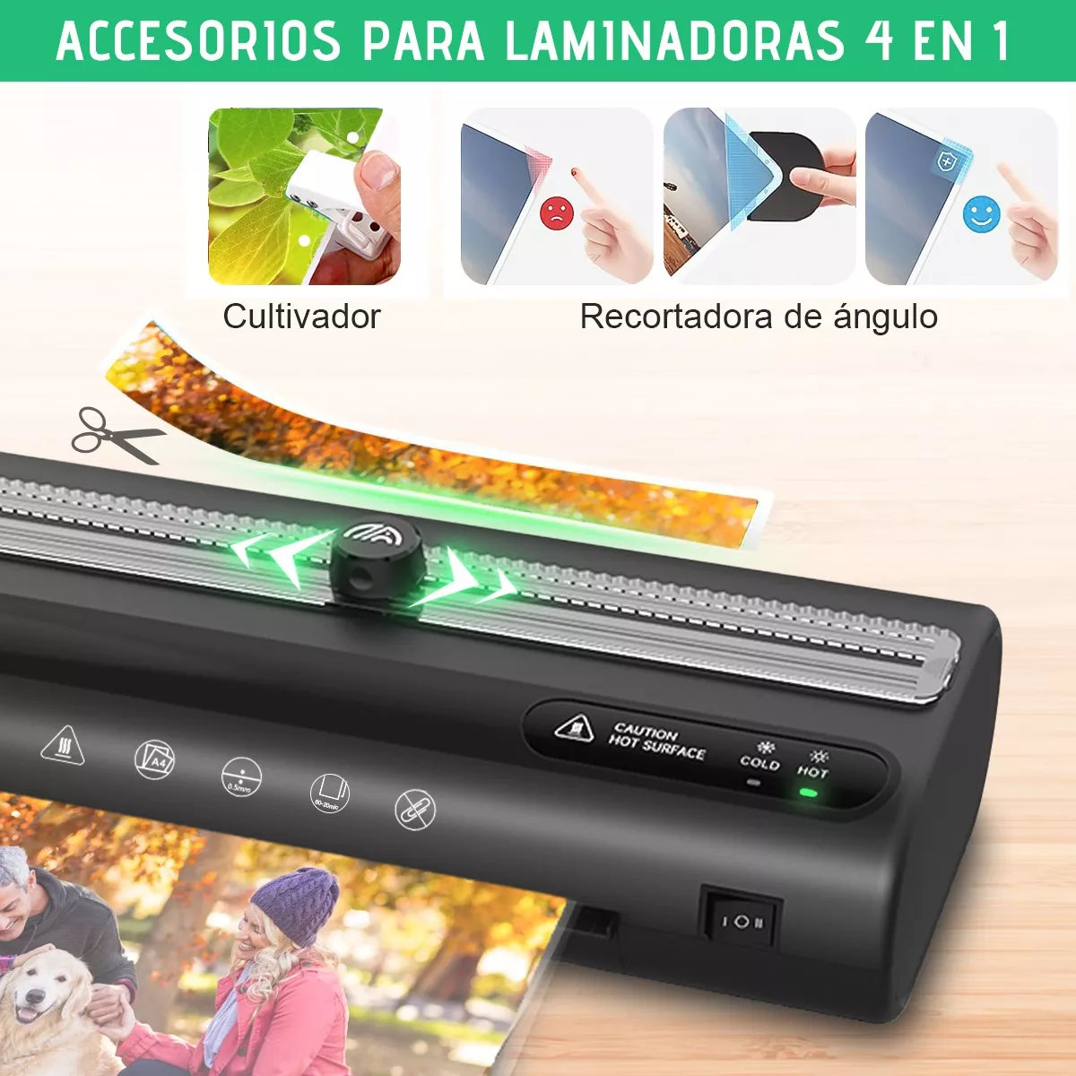 Foto 4 pulgar | Laminadora Enmicadora Térmica Frio Con Cortadora 5 En 1 Eo Safe Imports Esi-14610 Negro