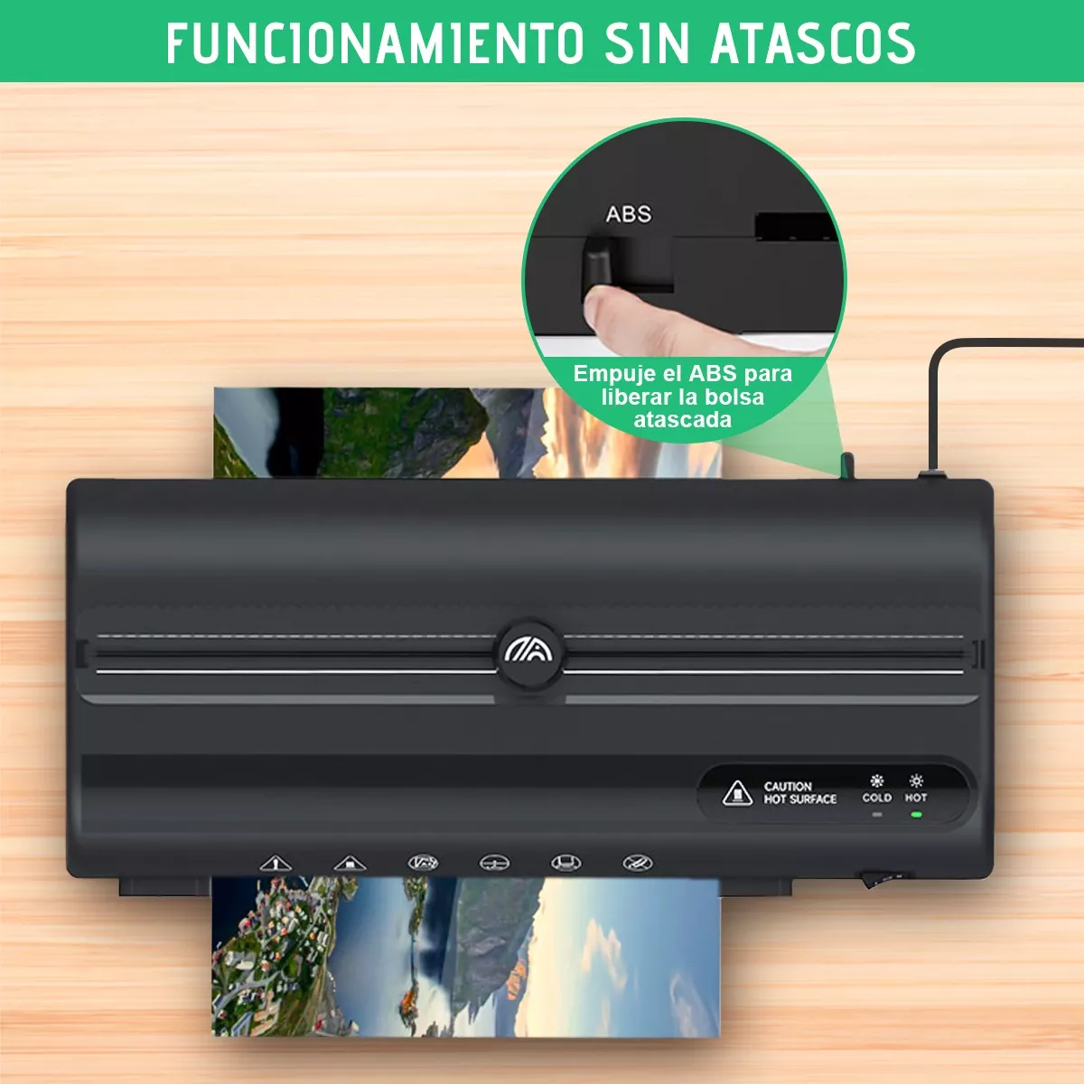 Foto 5 pulgar | Laminadora Enmicadora Térmica Frio Con Cortadora 5 En 1 Eo Safe Imports Esi-14610 Negro