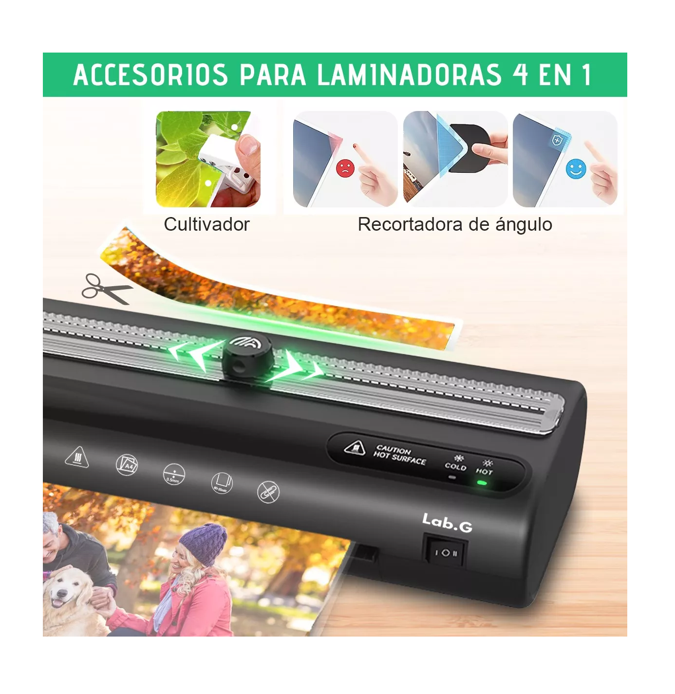 Foto 5 pulgar | Laminadora Enmicadora Térmica Frio Foil Con Cortadora 5 En 1 Negro