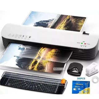 Foto 2 | Laminadora Enmicadora Térmica/frío/cortador De Papel Con 300 Hojas De Micas Eo Safe Imports Esi-19051 Blanco