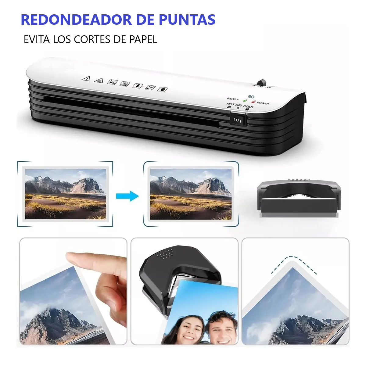 Foto 4 pulgar | Laminadora Enmicadora Térmica/frío/cortador De Papel Con 300 Hojas De Micas Eo Safe Imports Esi-19051 Blanco