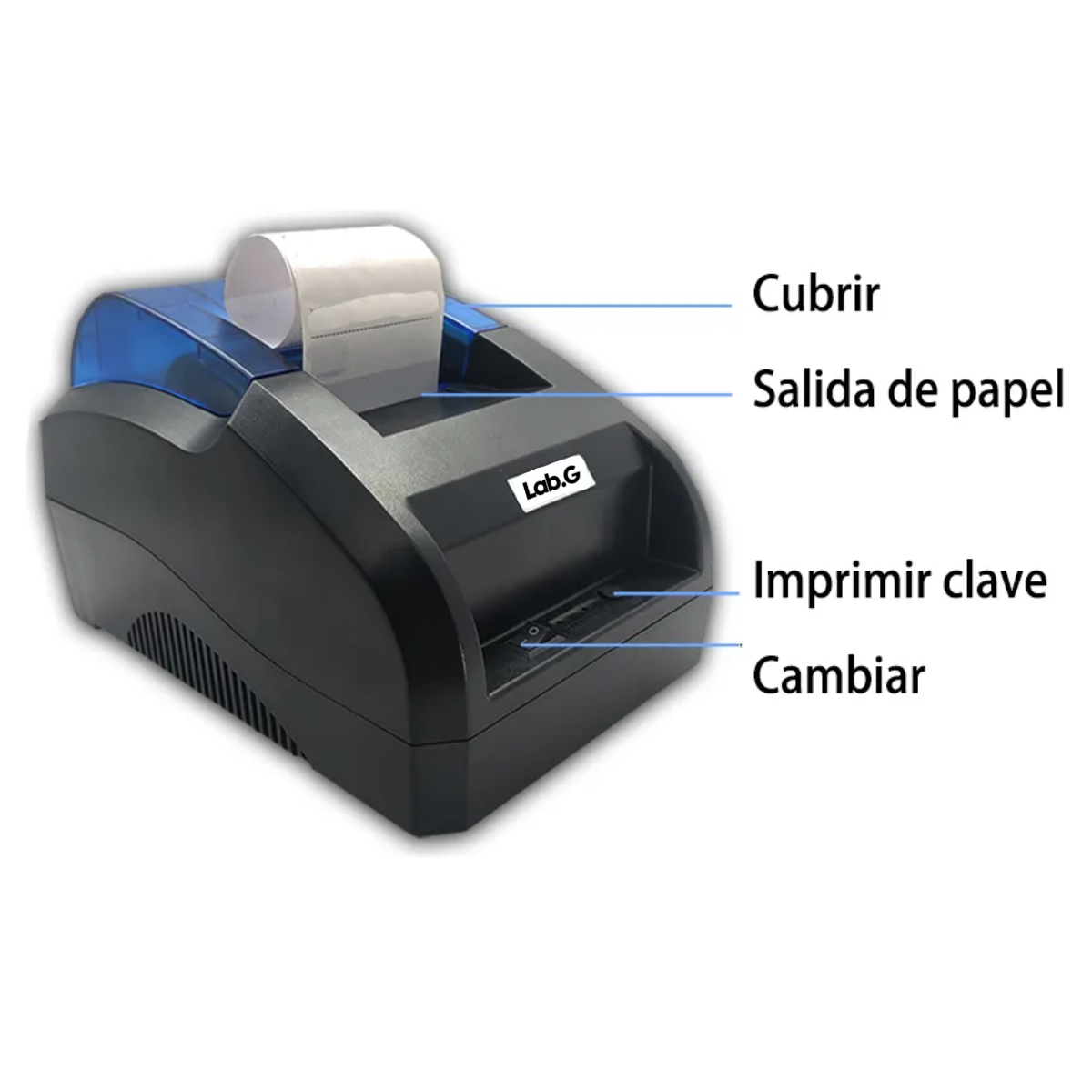 Foto 5 pulgar | Impresora Térmica Pos Usb De 58 Mm C/bluetooth Para Recibos Lab.g Negro