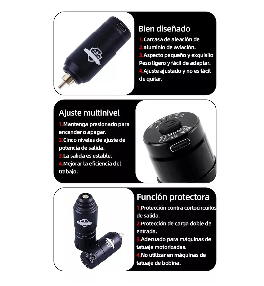 Foto 6 pulgar | Kit Para Tatuar Profesional Máquina Para Tatuar Alta Calidad