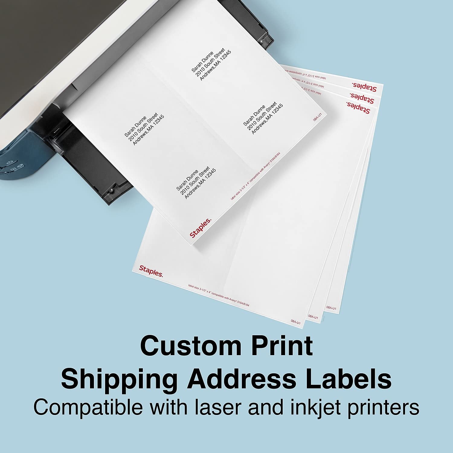 Foto 4 | Etiquetas De Envío Staples Laser/inkjet 3-1/3 X 4 Blancas, Paquete De 600 - Venta Internacional.