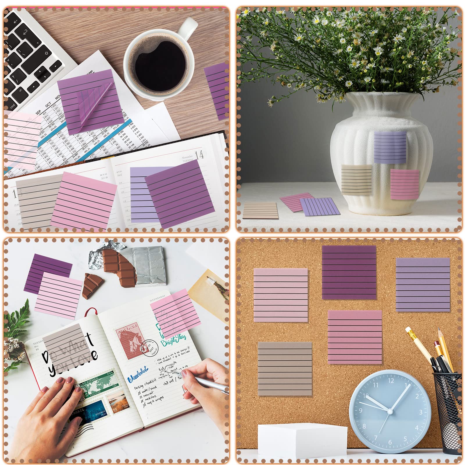 Foto 7 | Sticky Notes Linder, 24 Unidades, 720 Hojas, 7,6 X 7,6 Cm, Transparente - Venta Internacional.