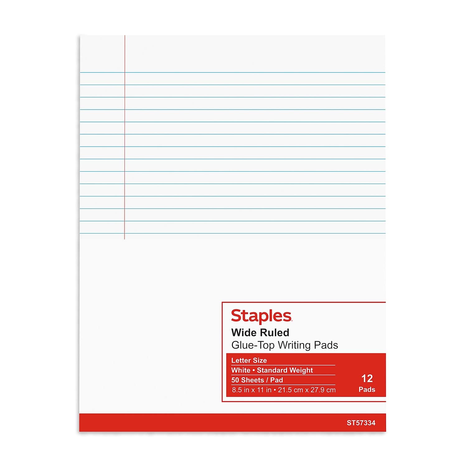 Foto 5 pulgar | Bloc De Notas Staples 154120 De 21,6 Cm X 27,9 Cm De Ancho, Color Blanco, 50 Hojas /bloc - Venta Internacional.