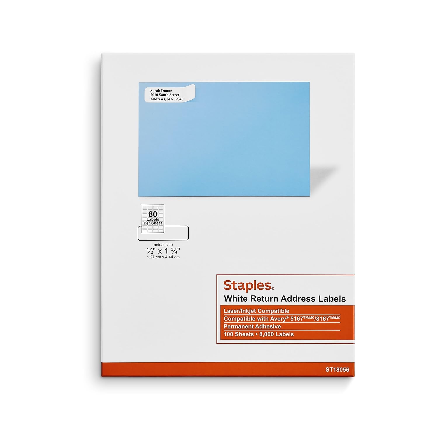 Etiquetas De Dirección Staples Láser/inyección De Tinta, 1,27 Cm X 4,45 Cm, 16000 - Venta Internacional.