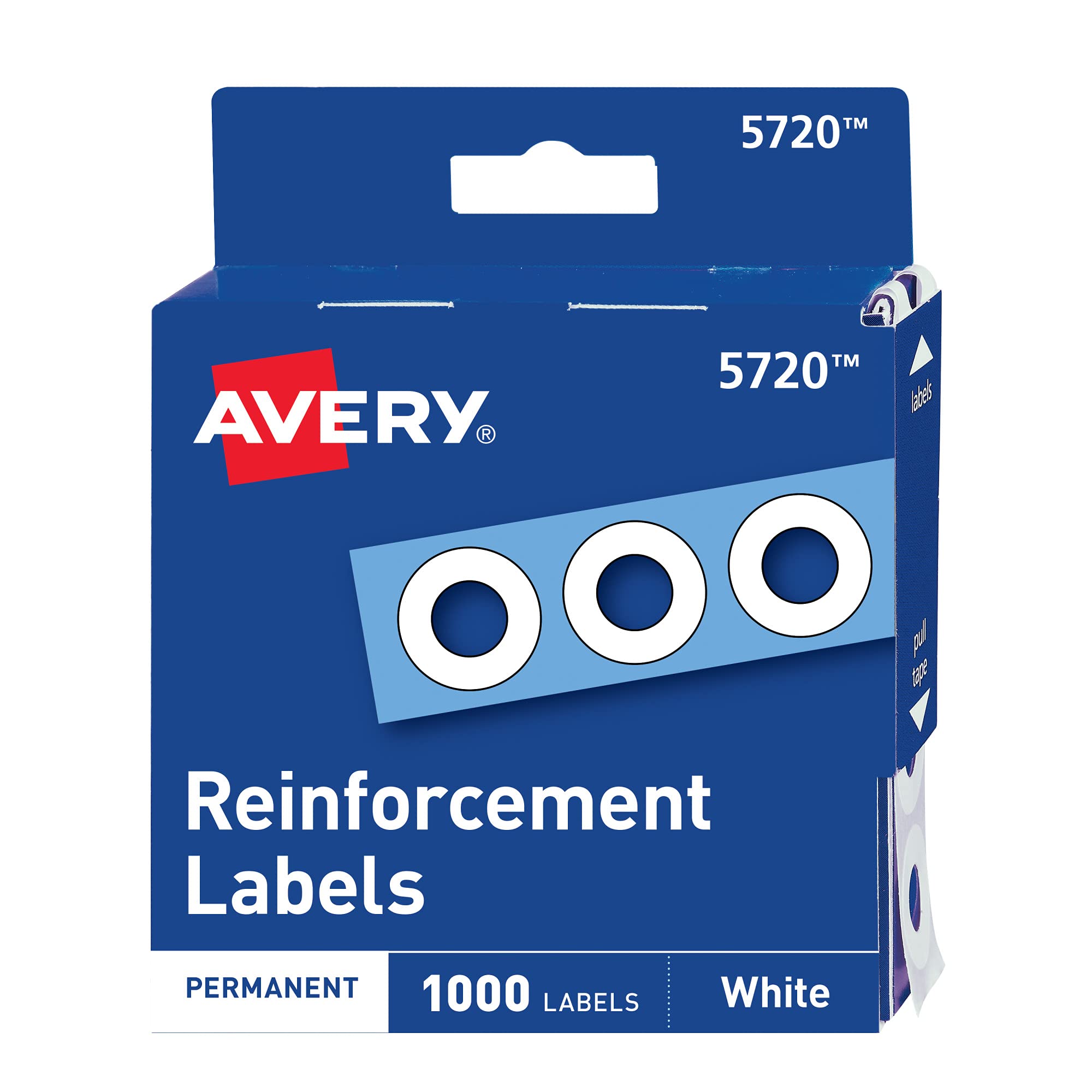 Refuerzos Para Agujeros Avery Ave05720, Color Blanco, Paquete De 1000 - Venta Internacional.