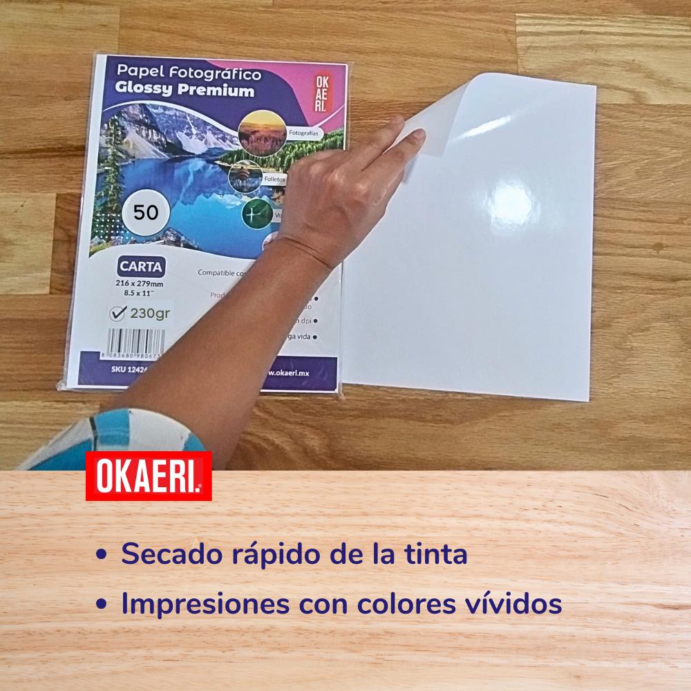Foto 6 pulgar | Papel Fotográfico Carta Brillante 230g Foto Glossy Hojas
