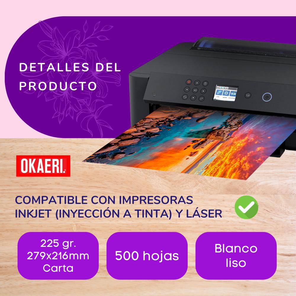 Foto 4 pulgar | Papel Opalina Okaeri 500 Hojas Blancas Tamaño Carta