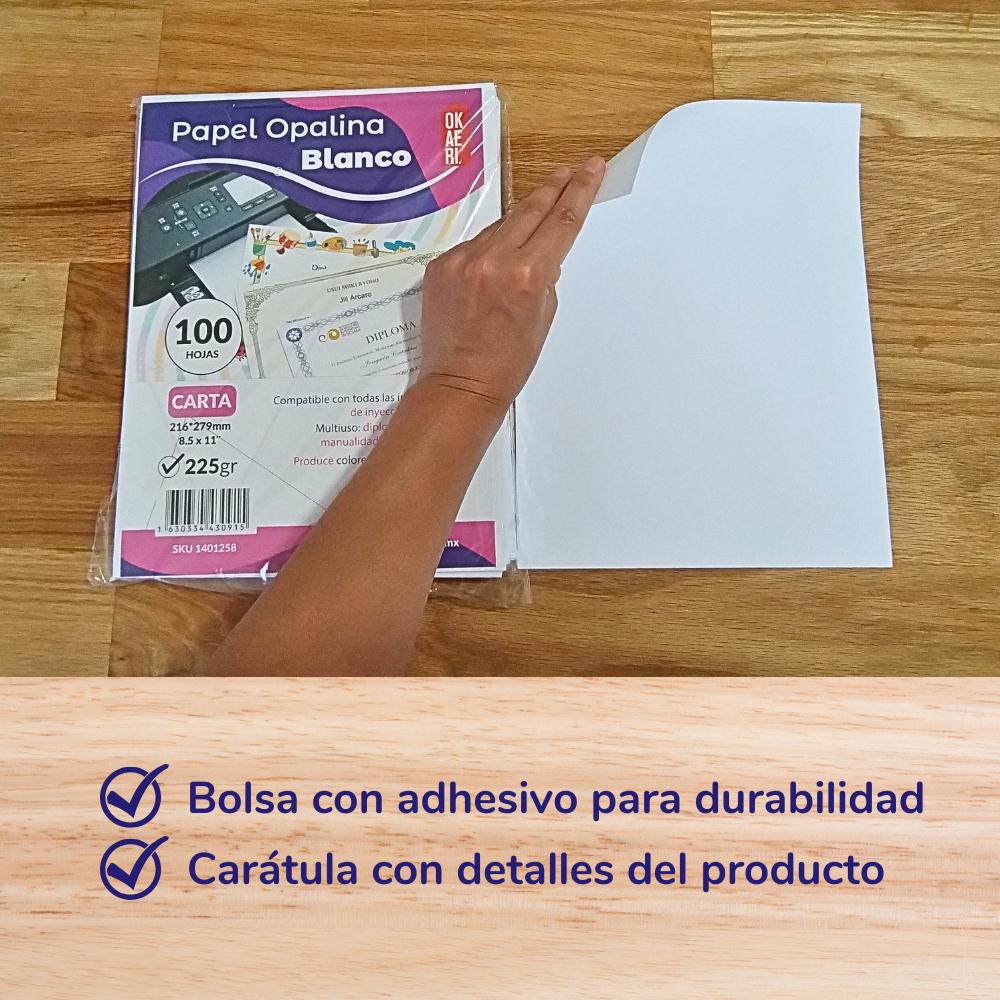 Foto 6 pulgar | Papel Opalina Okaeri 500 Hojas Blancas Tamaño Carta